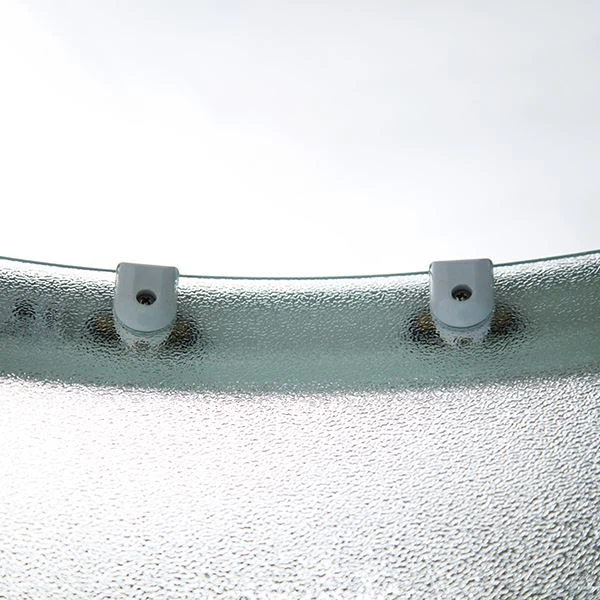 Oval Roofless Shower Cabin With Sliding Doors