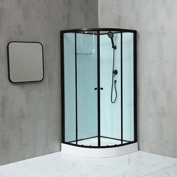 Sector Box Doccia Scorrevole Nero Con Set Doccia